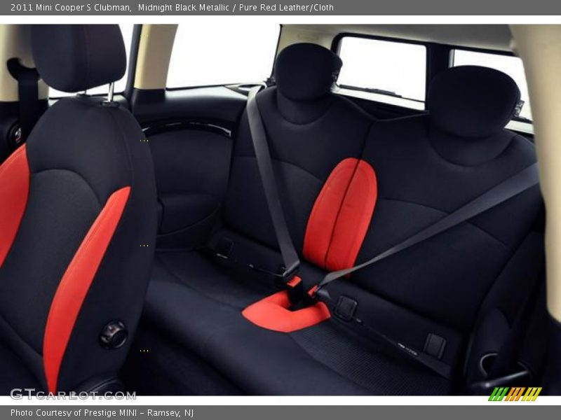 Midnight Black Metallic / Pure Red Leather/Cloth 2011 Mini Cooper S Clubman