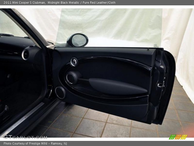 Midnight Black Metallic / Pure Red Leather/Cloth 2011 Mini Cooper S Clubman