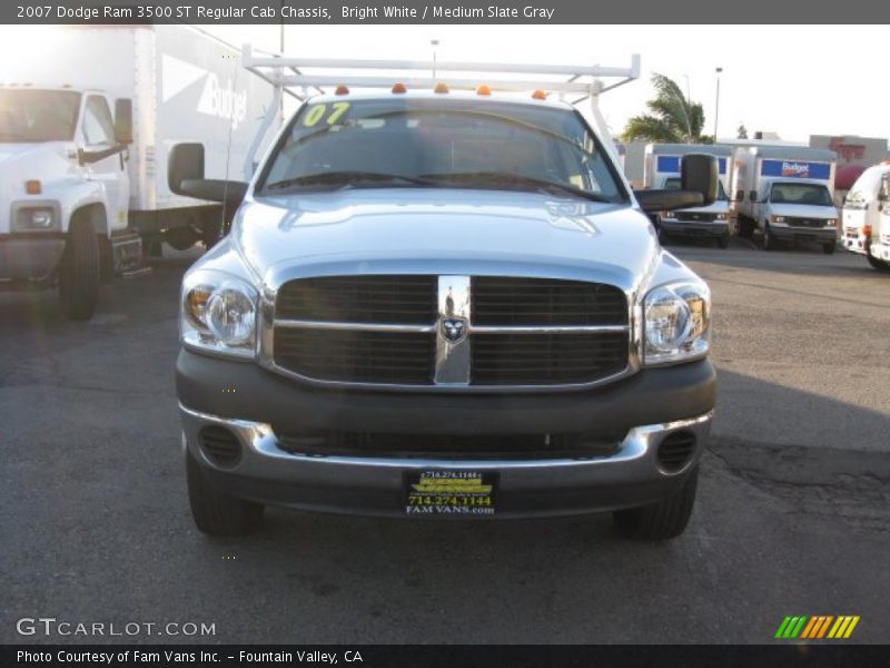 Bright White / Medium Slate Gray 2007 Dodge Ram 3500 ST Regular Cab Chassis