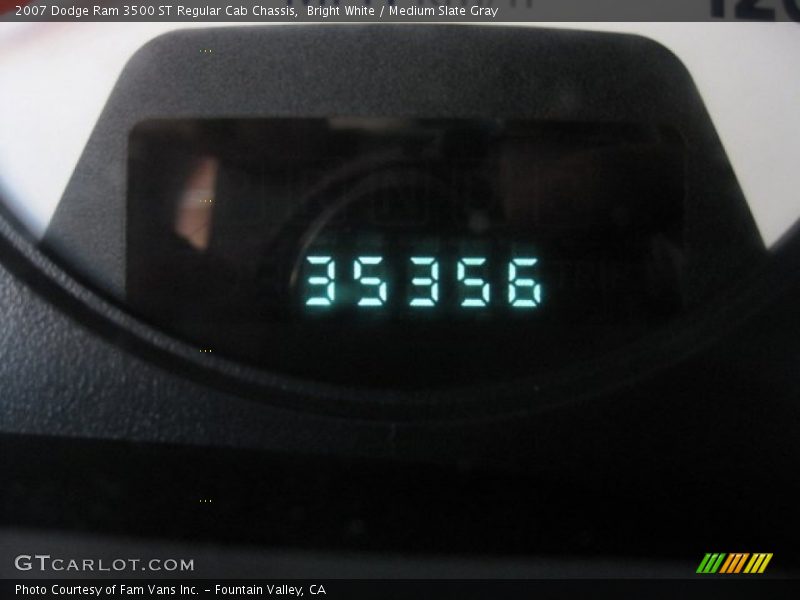 Bright White / Medium Slate Gray 2007 Dodge Ram 3500 ST Regular Cab Chassis