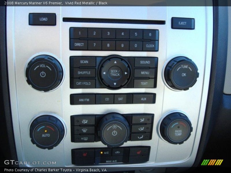 Vivid Red Metallic / Black 2008 Mercury Mariner V6 Premier