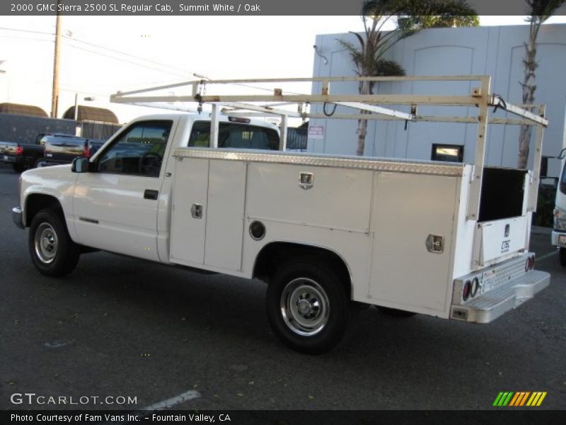Summit White / Oak 2000 GMC Sierra 2500 SL Regular Cab