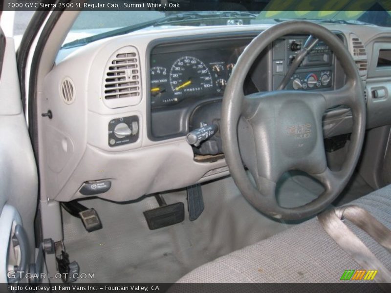 Summit White / Oak 2000 GMC Sierra 2500 SL Regular Cab