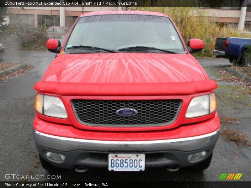 Bright Red / Medium Graphite 2000 Ford F150 XLT Extended Cab 4x4