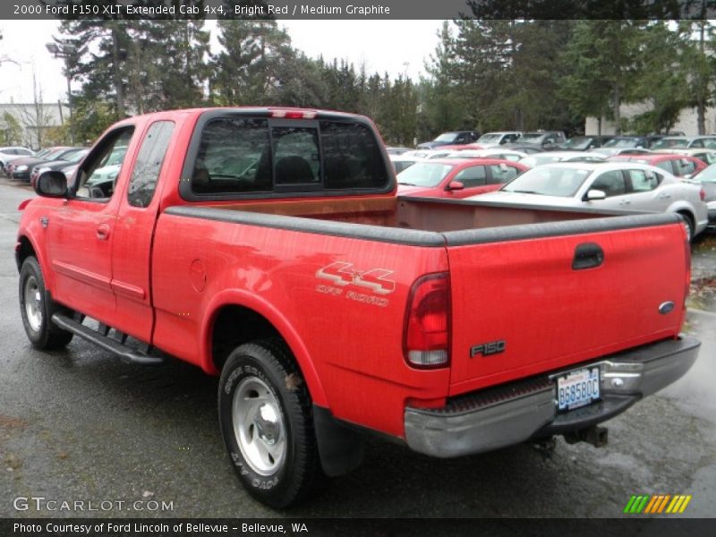 Bright Red / Medium Graphite 2000 Ford F150 XLT Extended Cab 4x4