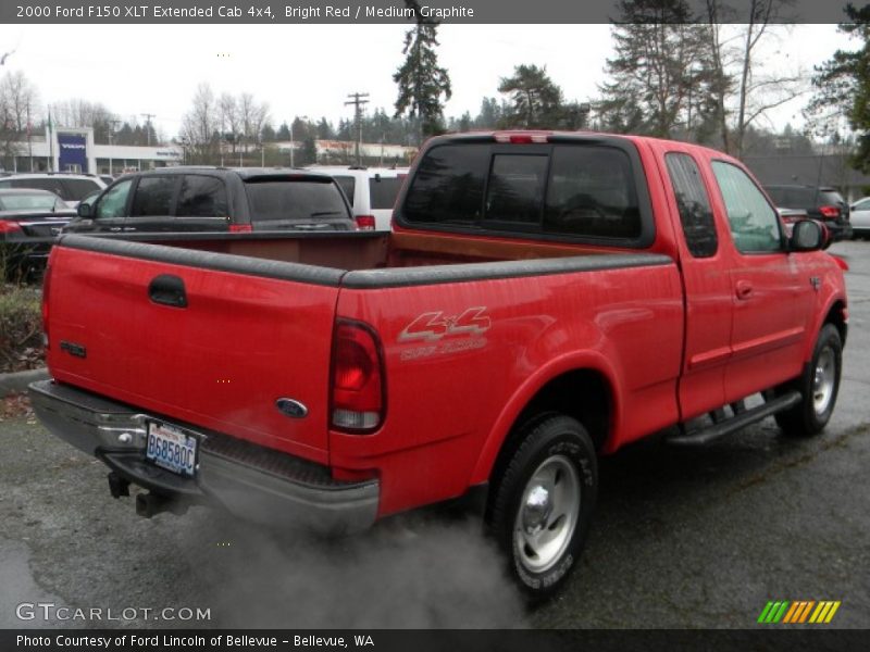 Bright Red / Medium Graphite 2000 Ford F150 XLT Extended Cab 4x4