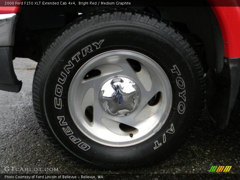 Bright Red / Medium Graphite 2000 Ford F150 XLT Extended Cab 4x4
