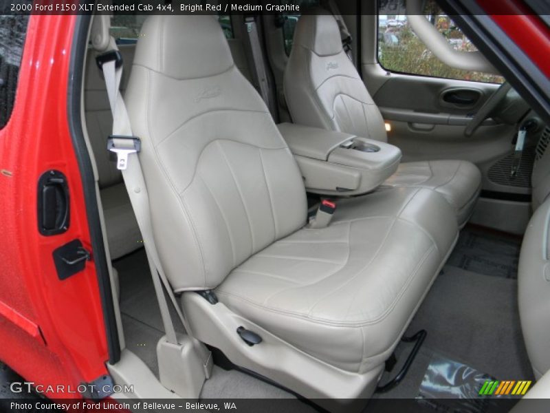 Bright Red / Medium Graphite 2000 Ford F150 XLT Extended Cab 4x4