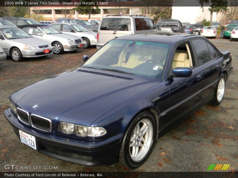 Orient Blue Metallic / Sand 2000 BMW 7 Series 740i Sedan