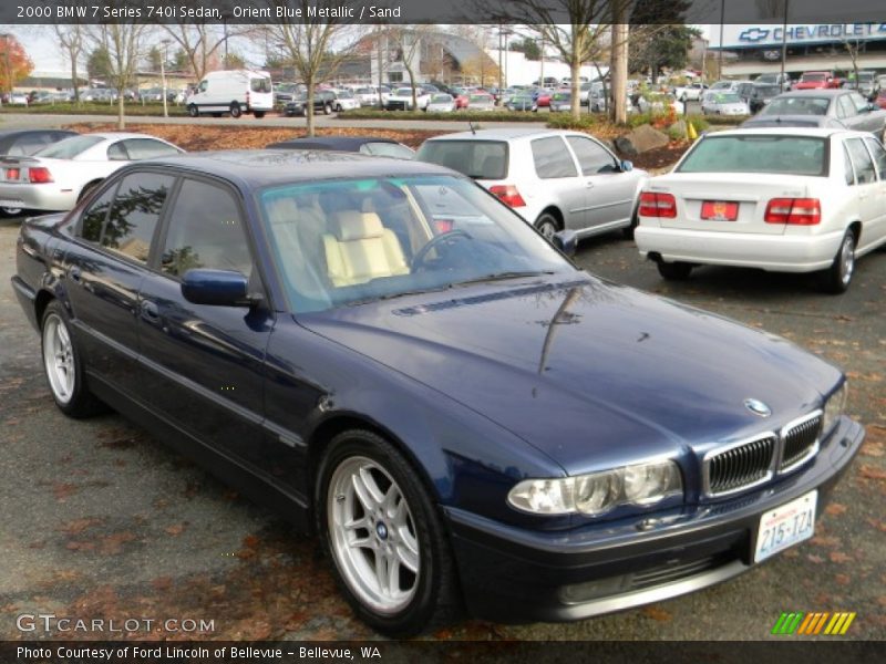 Orient Blue Metallic / Sand 2000 BMW 7 Series 740i Sedan