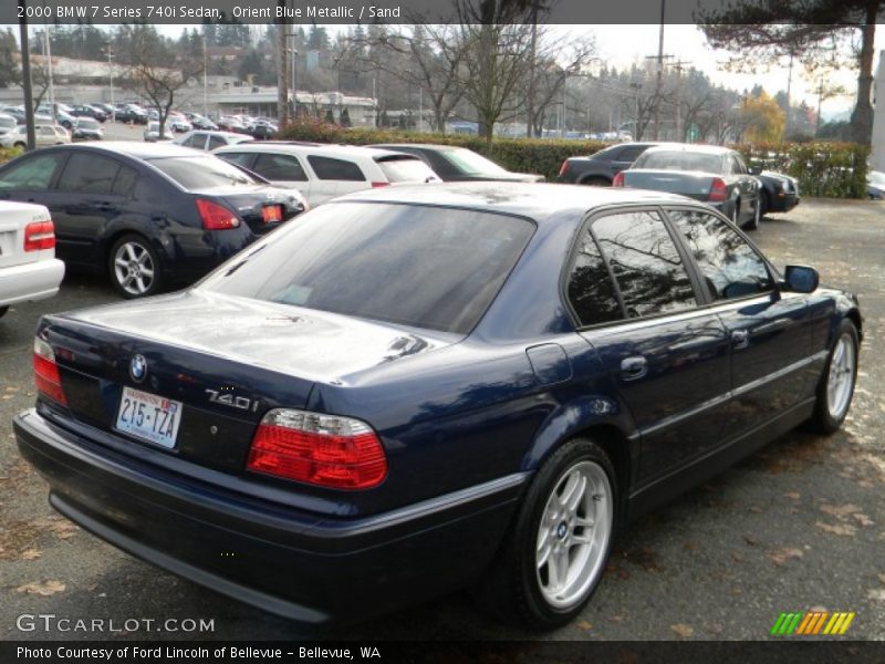 Orient Blue Metallic / Sand 2000 BMW 7 Series 740i Sedan