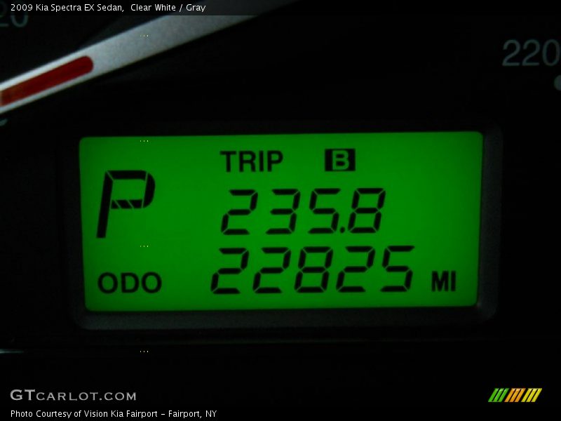 Clear White / Gray 2009 Kia Spectra EX Sedan