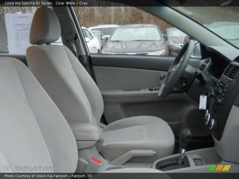 Clear White / Gray 2009 Kia Spectra EX Sedan