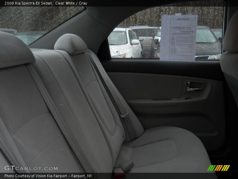 Clear White / Gray 2009 Kia Spectra EX Sedan