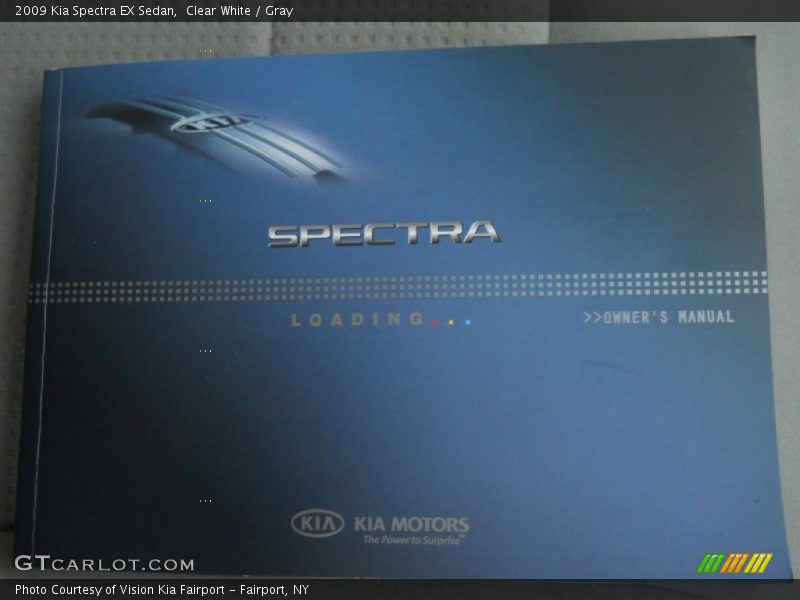 Clear White / Gray 2009 Kia Spectra EX Sedan