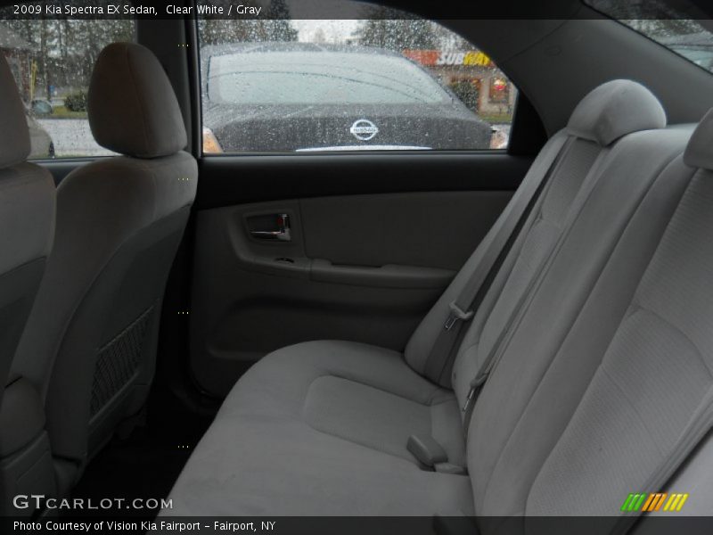 Clear White / Gray 2009 Kia Spectra EX Sedan