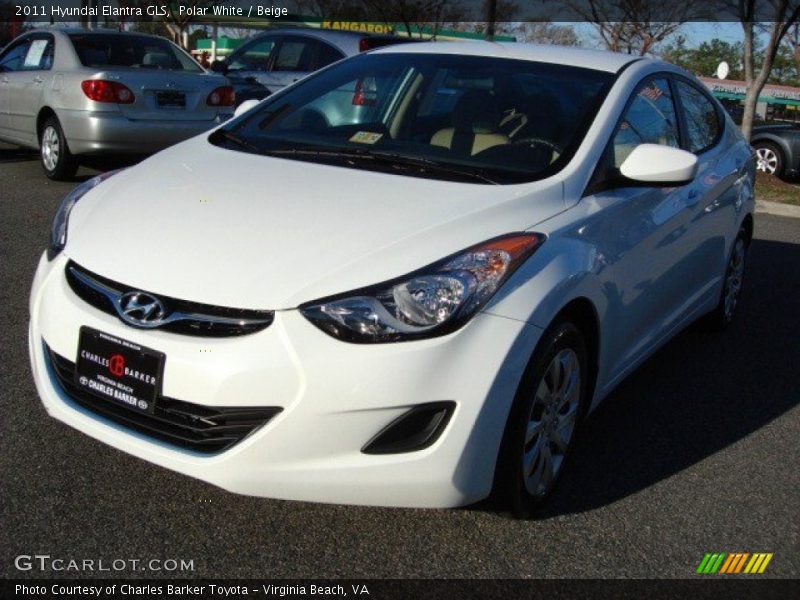 Polar White / Beige 2011 Hyundai Elantra GLS