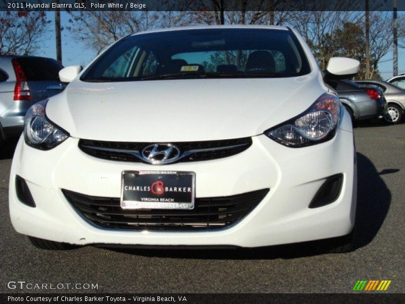 Polar White / Beige 2011 Hyundai Elantra GLS