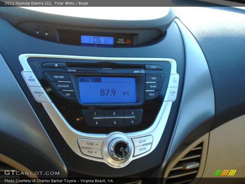Polar White / Beige 2011 Hyundai Elantra GLS