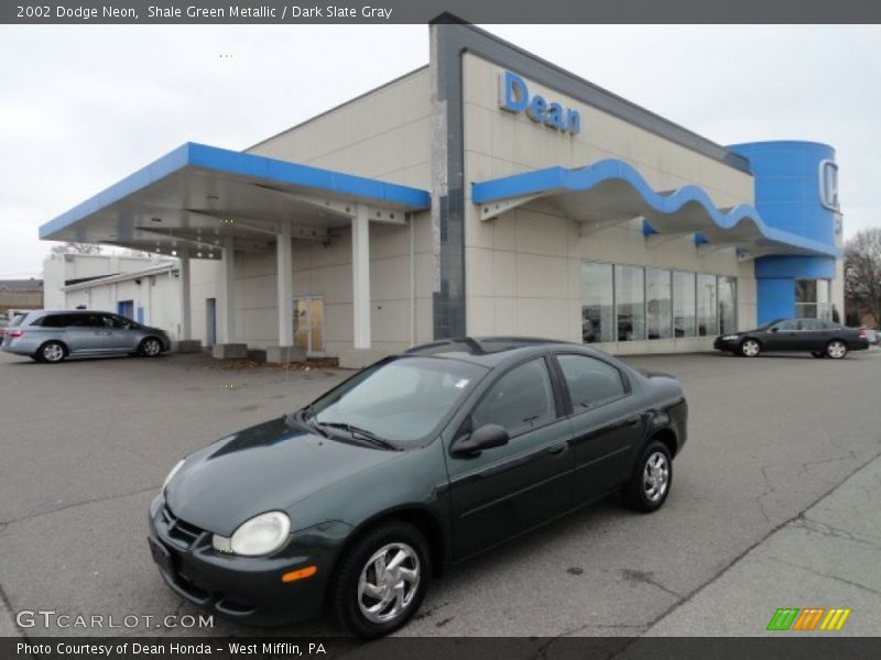 Shale Green Metallic / Dark Slate Gray 2002 Dodge Neon