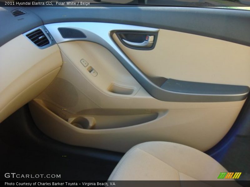Polar White / Beige 2011 Hyundai Elantra GLS