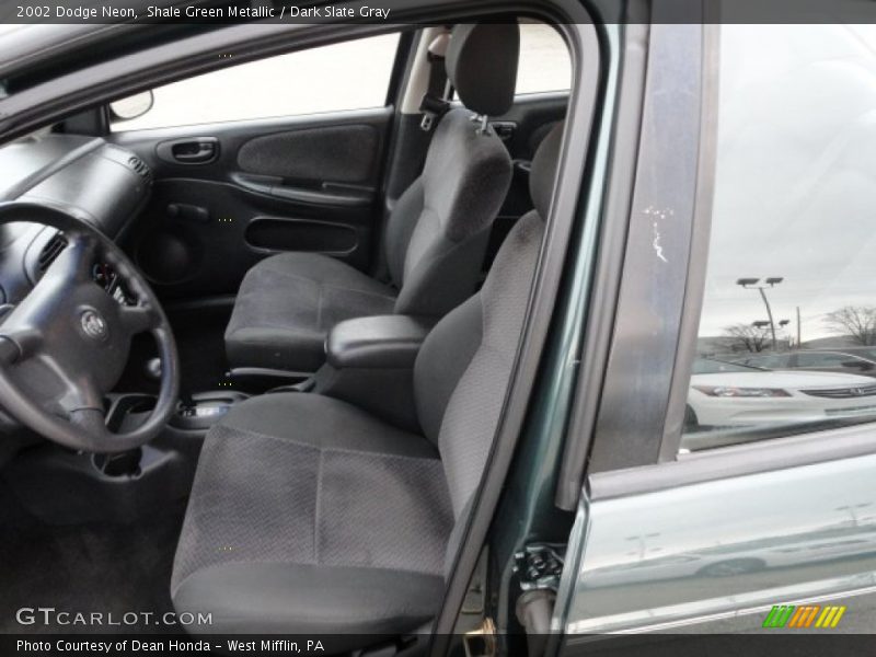 Shale Green Metallic / Dark Slate Gray 2002 Dodge Neon