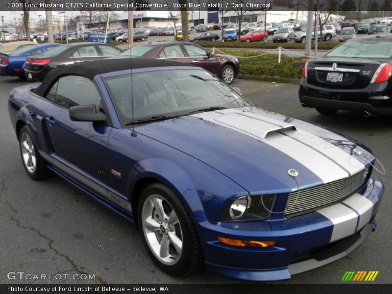 Vista Blue Metallic / Dark Charcoal 2008 Ford Mustang GT/CS California Special Convertible