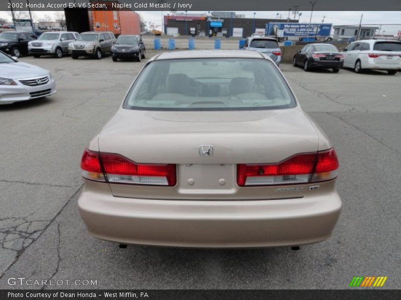 Naples Gold Metallic / Ivory 2002 Honda Accord EX V6 Sedan