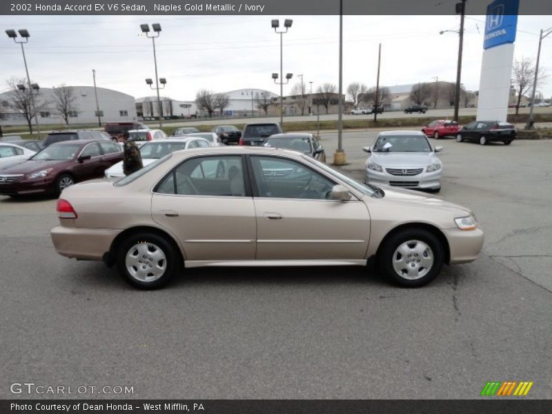 Naples Gold Metallic / Ivory 2002 Honda Accord EX V6 Sedan