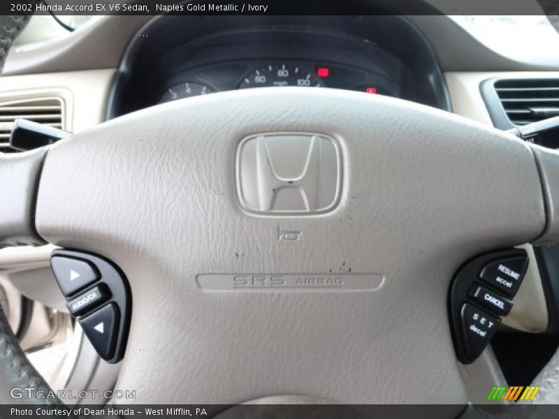 Naples Gold Metallic / Ivory 2002 Honda Accord EX V6 Sedan