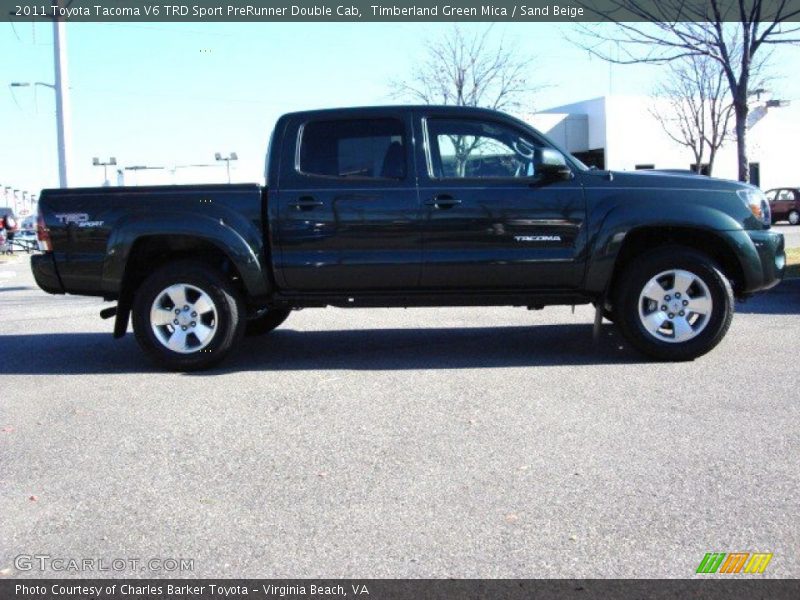 Timberland Green Mica / Sand Beige 2011 Toyota Tacoma V6 TRD Sport PreRunner Double Cab