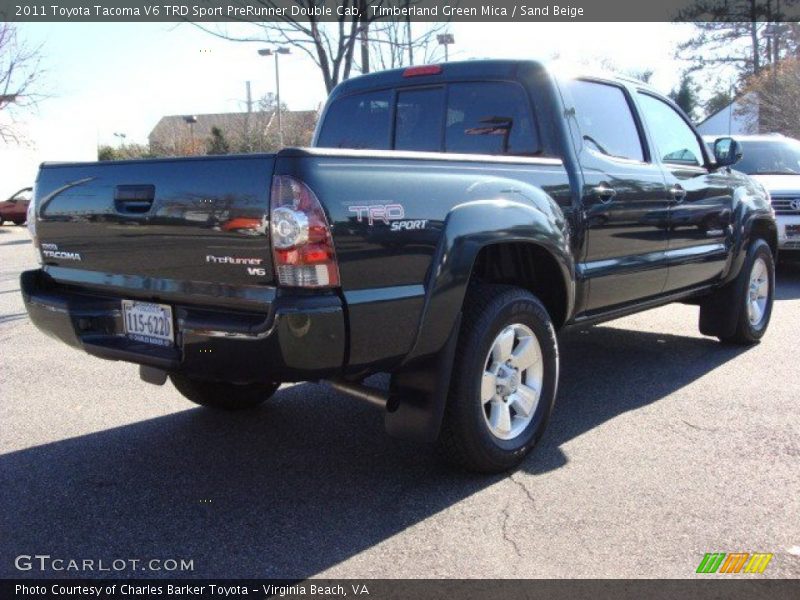 Timberland Green Mica / Sand Beige 2011 Toyota Tacoma V6 TRD Sport PreRunner Double Cab