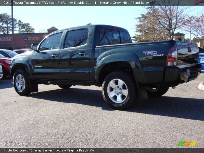 Timberland Green Mica / Sand Beige 2011 Toyota Tacoma V6 TRD Sport PreRunner Double Cab