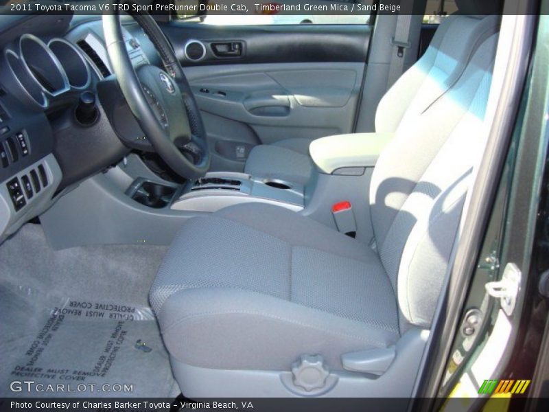 Timberland Green Mica / Sand Beige 2011 Toyota Tacoma V6 TRD Sport PreRunner Double Cab