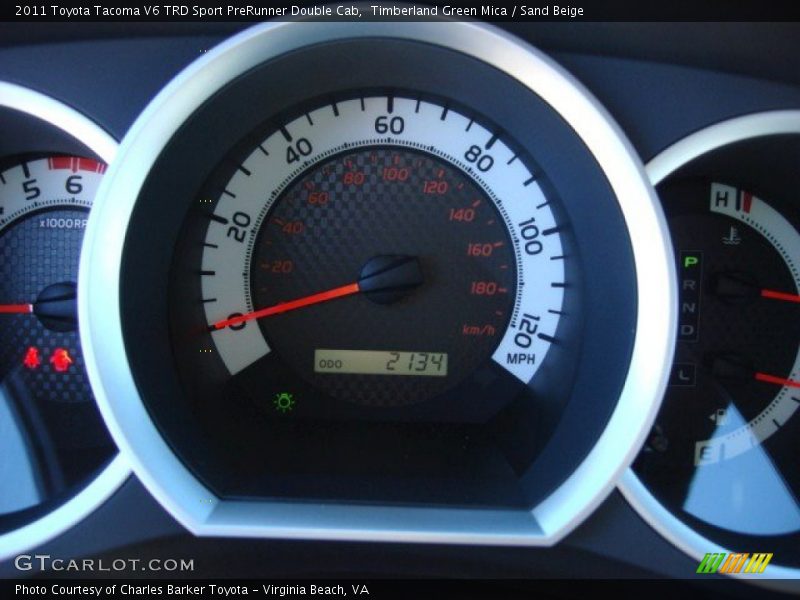 Timberland Green Mica / Sand Beige 2011 Toyota Tacoma V6 TRD Sport PreRunner Double Cab