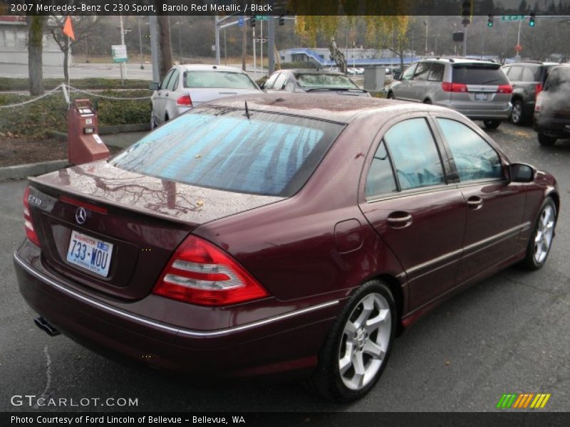 Barolo Red Metallic / Black 2007 Mercedes-Benz C 230 Sport