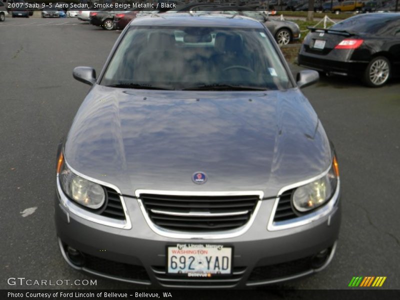 Smoke Beige Metallic / Black 2007 Saab 9-5 Aero Sedan