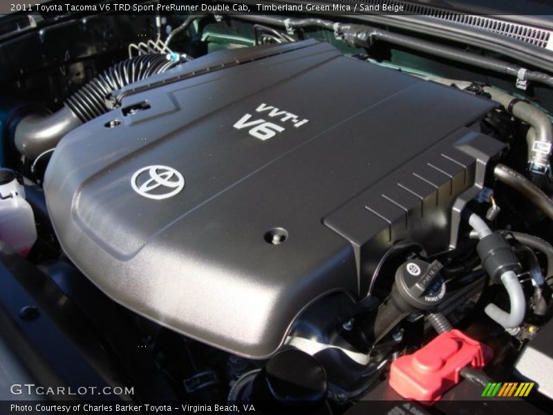 Timberland Green Mica / Sand Beige 2011 Toyota Tacoma V6 TRD Sport PreRunner Double Cab