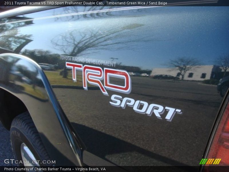 Timberland Green Mica / Sand Beige 2011 Toyota Tacoma V6 TRD Sport PreRunner Double Cab