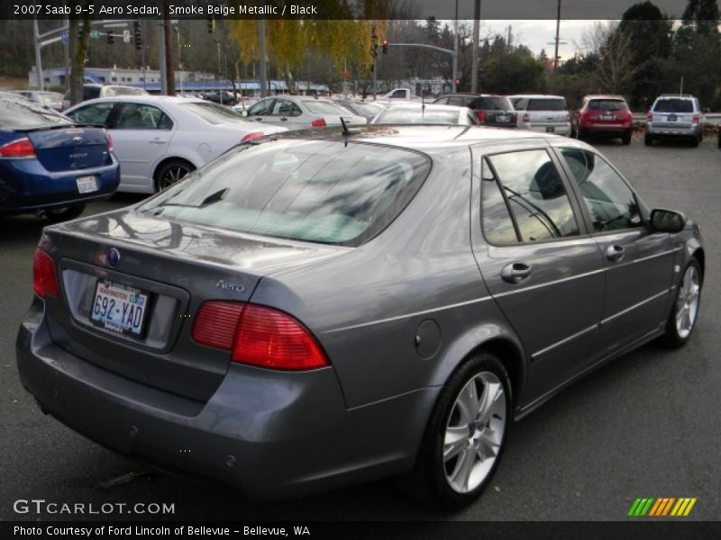 Smoke Beige Metallic / Black 2007 Saab 9-5 Aero Sedan
