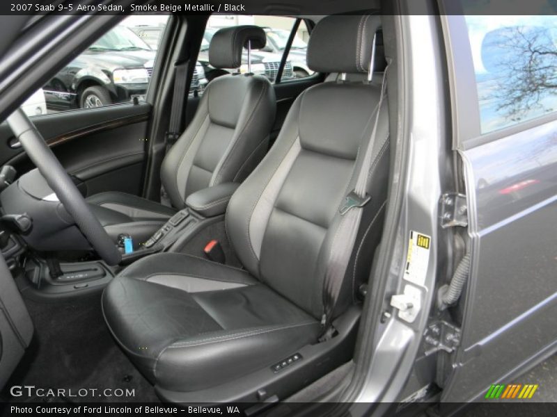 Smoke Beige Metallic / Black 2007 Saab 9-5 Aero Sedan