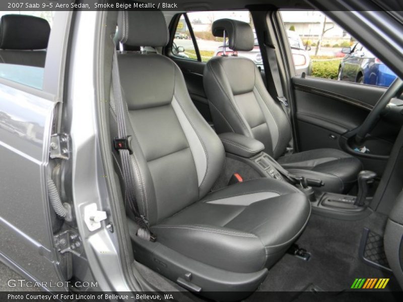 Smoke Beige Metallic / Black 2007 Saab 9-5 Aero Sedan