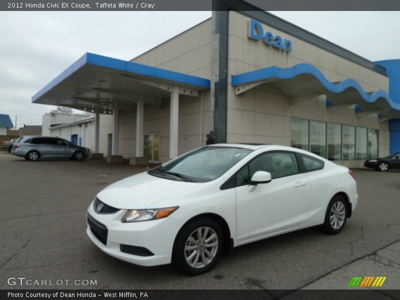 Taffeta White / Gray 2012 Honda Civic EX Coupe