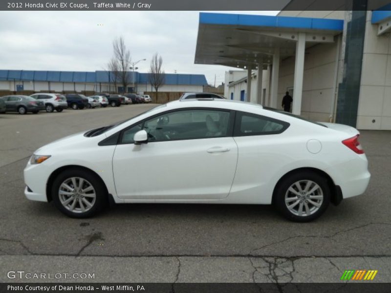 Taffeta White / Gray 2012 Honda Civic EX Coupe