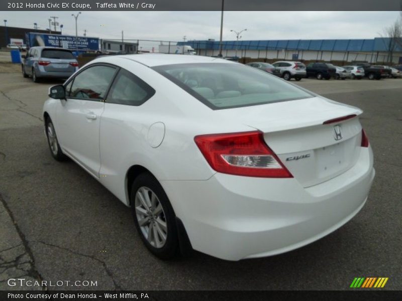 Taffeta White / Gray 2012 Honda Civic EX Coupe