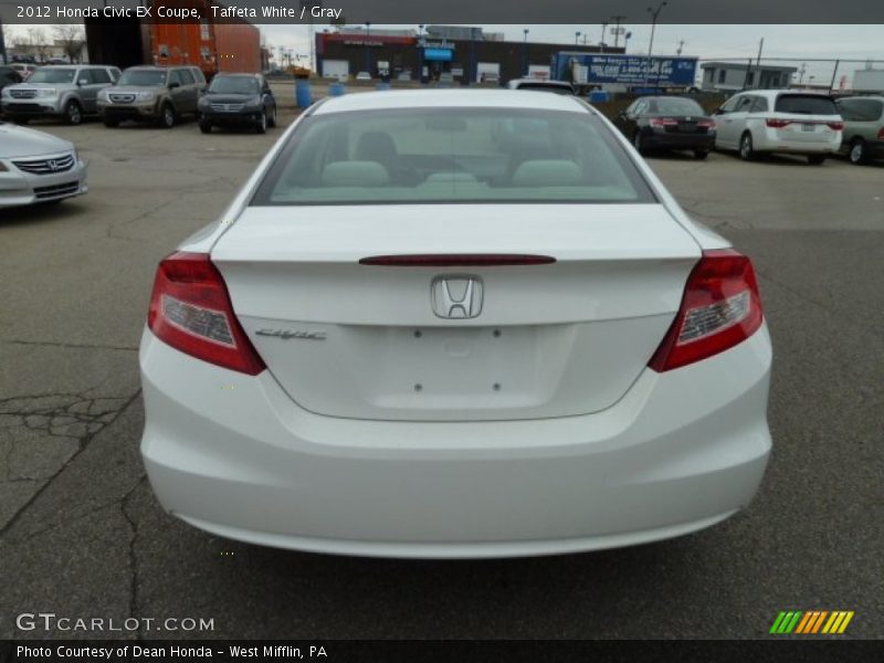 Taffeta White / Gray 2012 Honda Civic EX Coupe