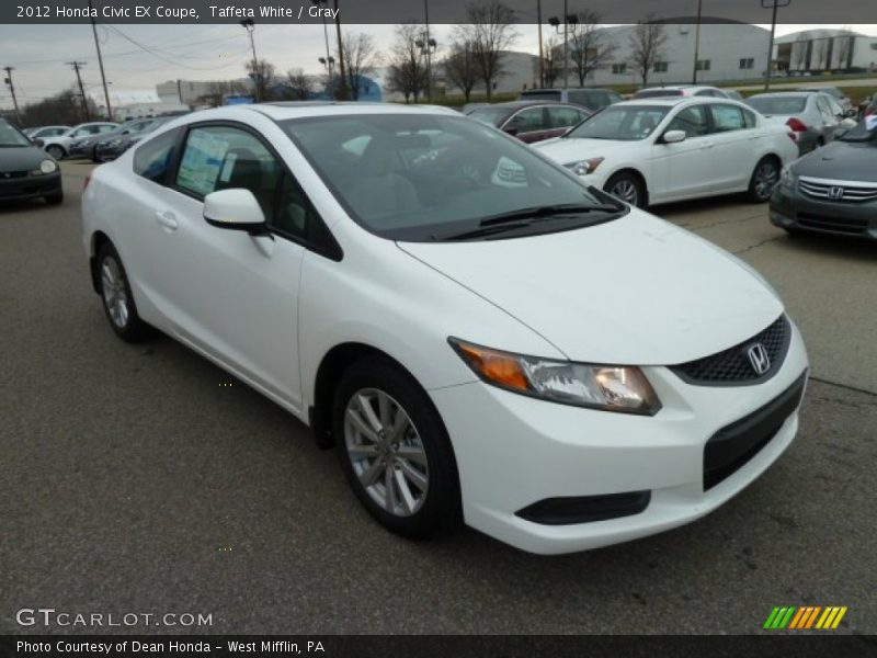 Taffeta White / Gray 2012 Honda Civic EX Coupe
