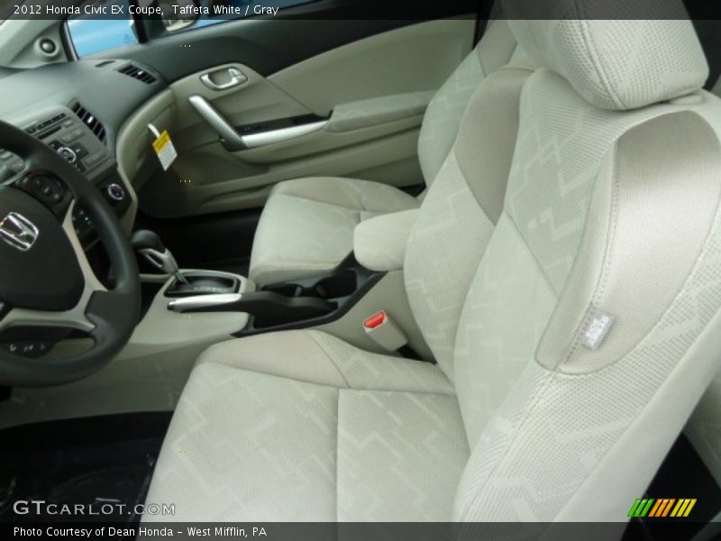 Taffeta White / Gray 2012 Honda Civic EX Coupe