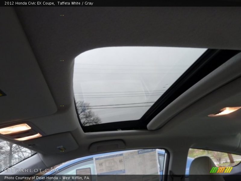 Taffeta White / Gray 2012 Honda Civic EX Coupe