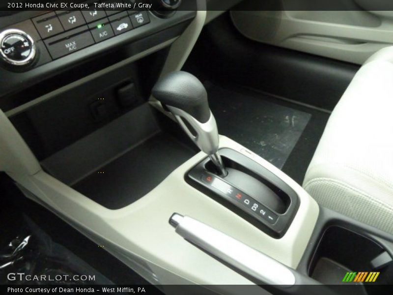 Taffeta White / Gray 2012 Honda Civic EX Coupe